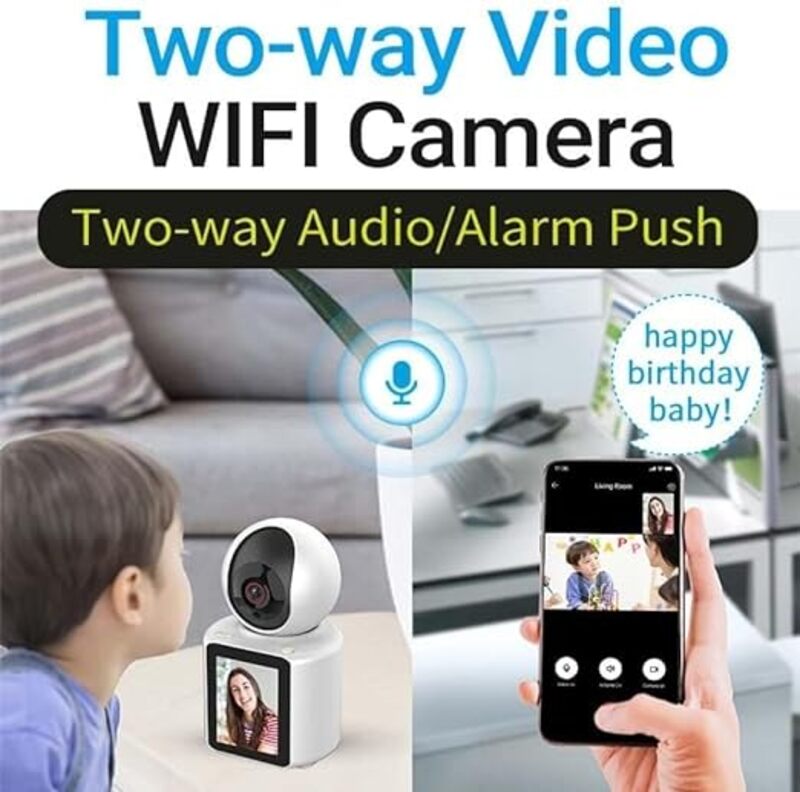 جديد 1080P اتصال فيديو واي فاي HD كاميرا بنقرة واحدة مكالمة فيديو كاميرا للرؤية الليلية كشف الحركة مراقبة المنزل لأفضل هدية
